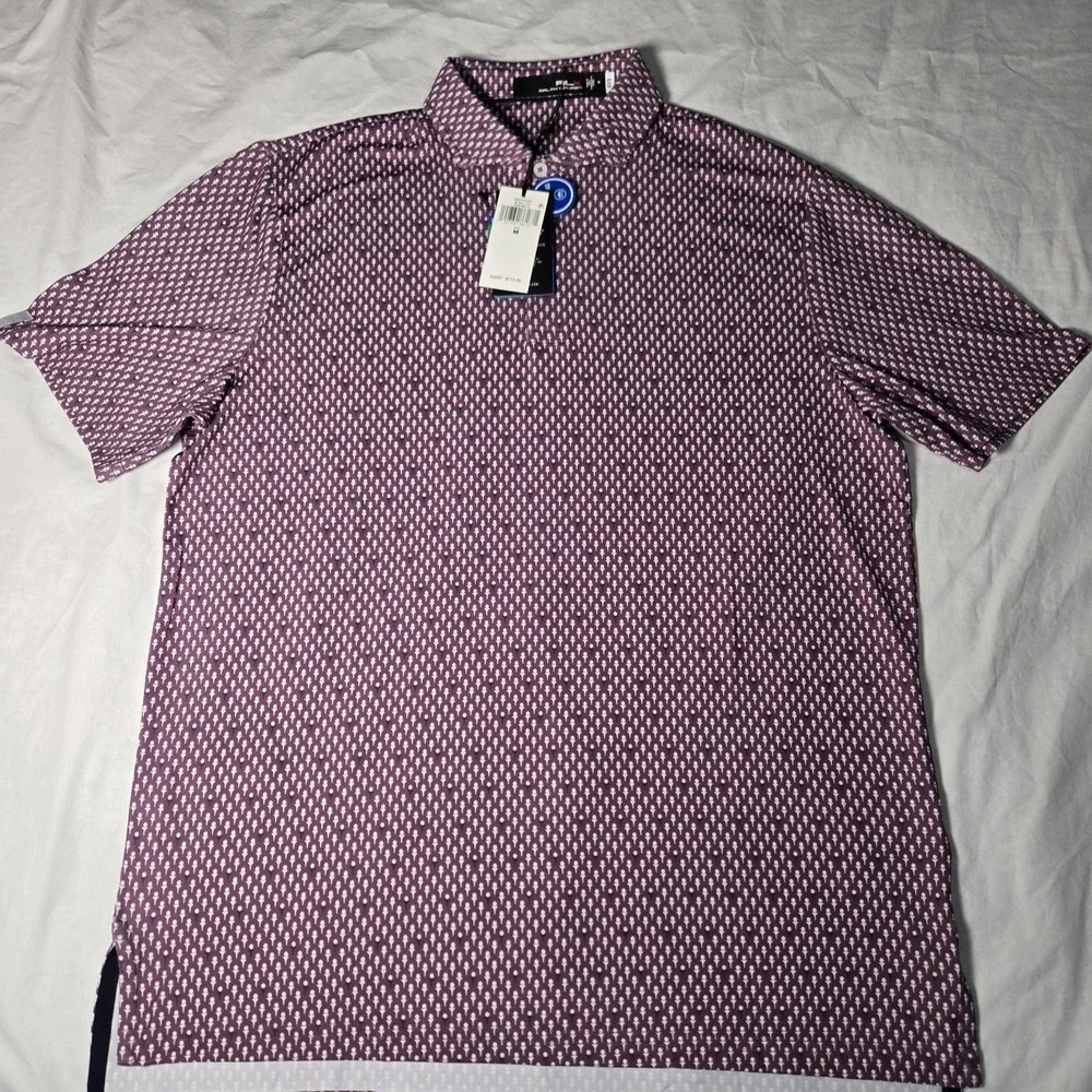 NEW NWT‎ RLX Ralph Lauren Performance Golf Polo Shirt Purple Men's Medium Golf